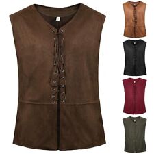 Elegante gilet medievale uomo costume pirata rinascimento steampunk gilet