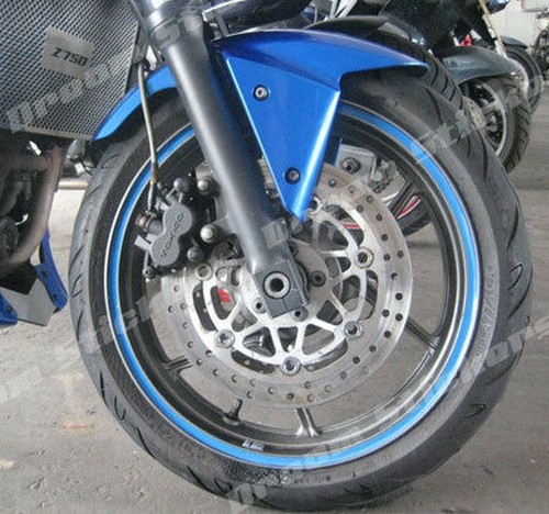 Nastri cerchi ruota moto blu - nastri,