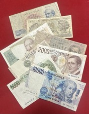 Numismatica Lotto 8 Banconote Repubblica 500, 1000, 2000, 5000, 10000 Lire