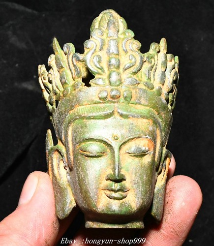 Busto testa buddha 1 - testa, 3,1"