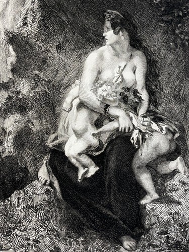 Medea curiosa incisione acqua - medea,