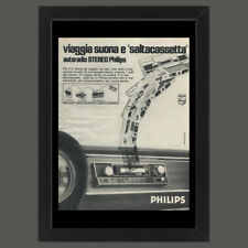 Anni ' 70  * Pubblicità Originale "Philips, Autoradio" Cornice