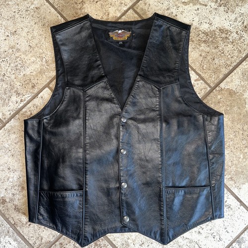 Gilet biker pelle - , harley