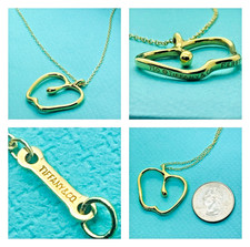Collana Tiffany & Co. Peretti XL grande mela oro giallo 18 kt pendente 30,5"