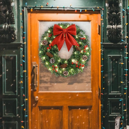 Ghirlanda natale con - ghirlanda, fiocco