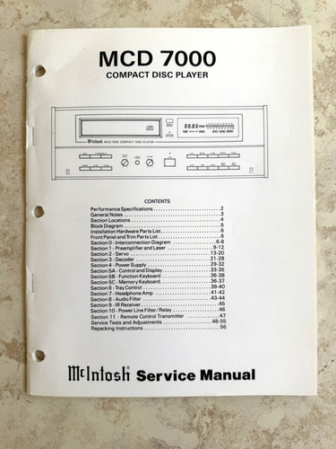 Mcintosh mcd7000 lettore - lettore, cd