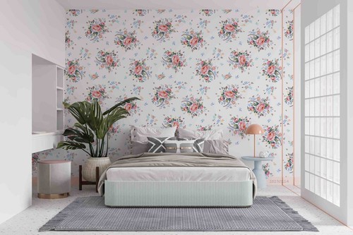 Fiori foglie di rosa - fiori, 3d