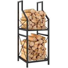 Outsunny Portalegna da Esterno a 2 Livelli in Metallo con Base Rialzata Nero