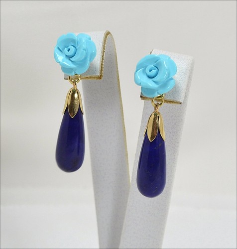18kt yellow gold earrings - yellow,