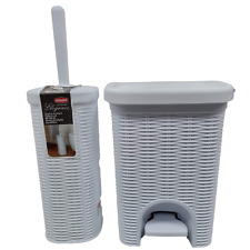 PATTUMIERA DA BAGNO CON PORTASCOPINO CESTINO TOILETTE WC SERIE ELEGANCE SET BAGN