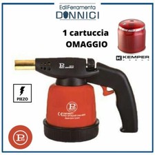 Saldatore bruciatore a gas + 1 cartuccia cannello con fiamma ossidrica piezo 