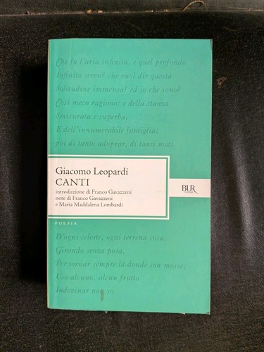 Giacomo leopardi canti bur - canti,
