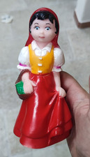 Cappuccetto RossO in Gomma Vintage Con Fischietto GIOCO GIOCATTOLO VECCHIO RARO