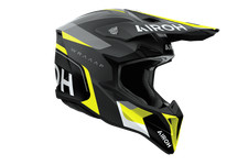 CASCO AIROH WRAAAP CONQUER YELLOW MATT CROSS ENDURO OFFROAD MX