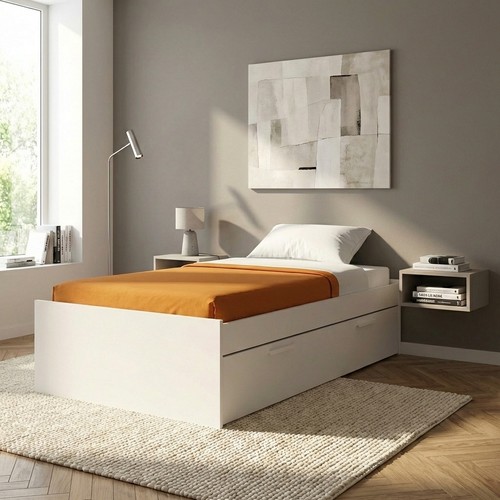 Letto singolo con cassettone - singolo,