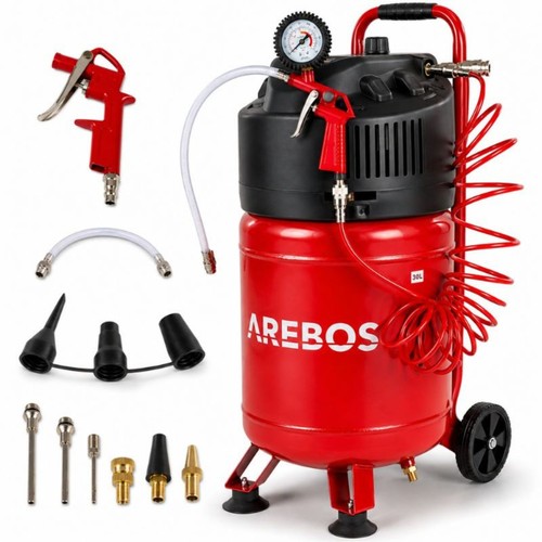 Arebos compressore aria - arebos, 30l