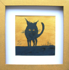 Quadro originale gatto nero 2