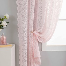 Pink Sheer Curtains 63 Inch