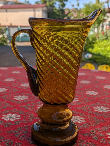 Brocca vino vetro ambrato - brocca,