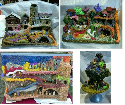 Presepe artigianale realizzato - presepe,