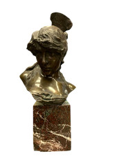 Davide Calandra scultura in bronzo spagnola "Carmen"