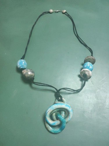 Collana ceramica raku - ceramica,