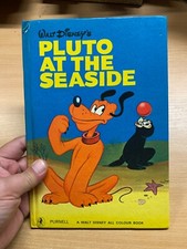 1971 DISNEY "PLUTO AL MARE" LIBRO ILLUSTRATO SOTTILE RIGIDO (LL)