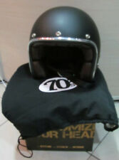 CASCO JET 70'S HELMETS TG. L NERO OPACO - PER SCOOTER MOTO CUSTOM VINTAGE