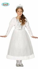 COSTUME CARNEVALE PRINCIPESSA BIANCA VESTITO GUIRCA BAMBINA NUOVO MODELLO WHITE