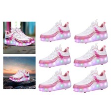 Le scarpe da skate a rotelle per bambini si illuminano con 2 ruote per