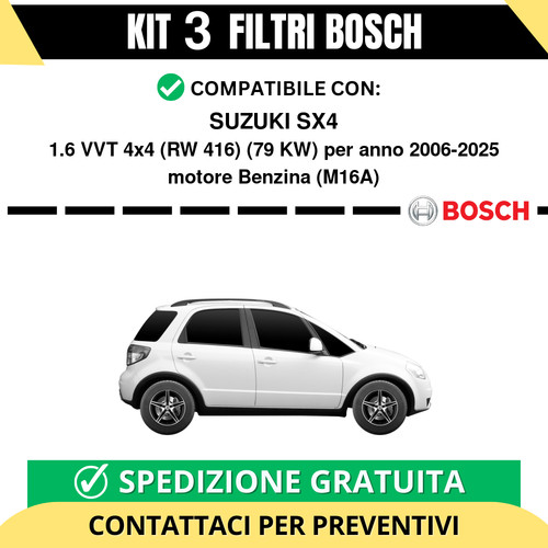Kit bosch filtri - 3, tagliando