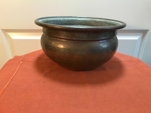 Vecchio vaso ciotola rame - vaso,