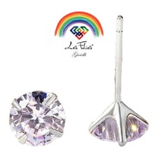 Coppia di Orecchini Punti Luce Lilla in argento 925 - Rainbow Collection