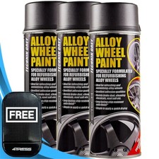 Vernice Spray Cerchi in Lega GRIGIO E-TECH 3x Lattine 400ml Ricondizionabili per Auto e Furgoni. +M