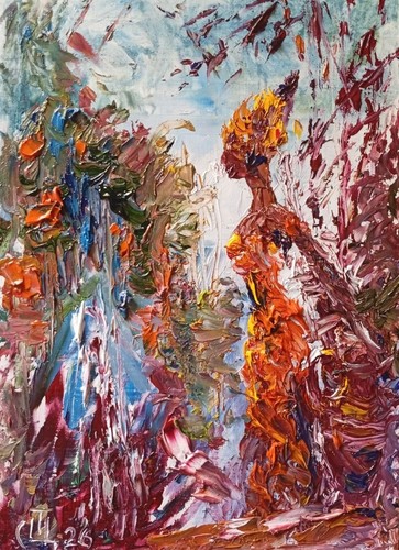 Quadro donna africana olio - quadro,