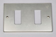 BTICINO Magic Originale Placca 2 fori alluminio anodizzato 503/2 art. 20020