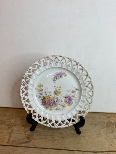 Vintage unnamed pierced plate - pierced,