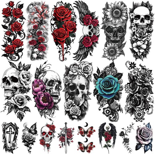 Teschio fiore tatuaggi - fiore,