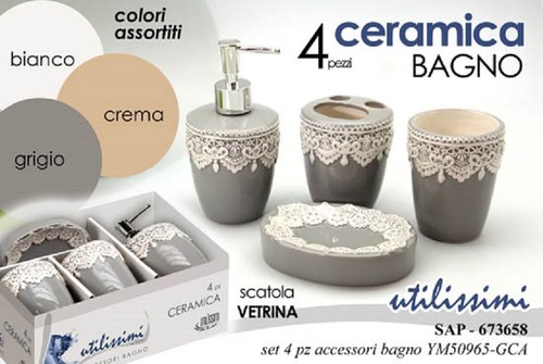 Set accessori bagno - pz, in