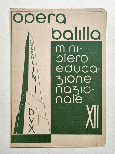 Pagella fascista onb opera - onb,