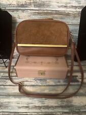 Borsa a tracolla Joy & Iman Luxe in pelle e capelli di vitello COGNAC con RFID