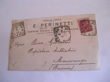 Torino - E. Perinetti - spedita f. p. 1901 pieghine angolo 
