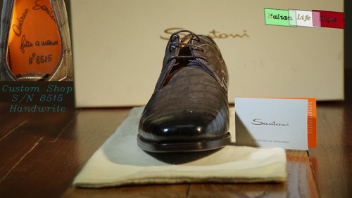 Santoni crocodile shoes custom - santoni,