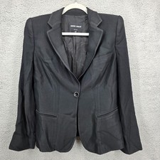 Blazer Giorgio Armani nero testurizzato singolo bottone EU 44 US 8 Made in Italy