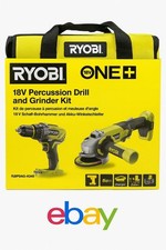 Ryobi R18PDAG-242S Kit Trapano Avvitatore a Percussione  Smerigliatrice Angolare