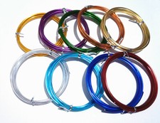 2mt filo wire in alluminio 2,5mm  vari colori bijoux 