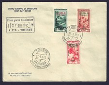 1953  FDC ITALIA TRIESTE ZONA