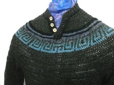 3 Pezzi: Maglione, scaldacollo e cappuccio coordinati -tg M unisex -Handmade!!!