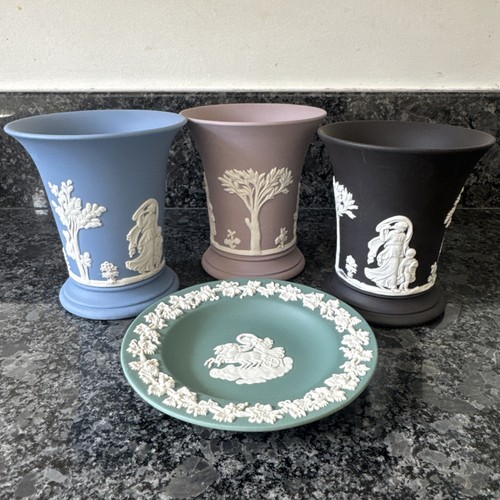 Vaso wedgwood jasperware blu - jasperware,