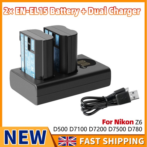 2100mah el15 batteria e - 2x, en-el15